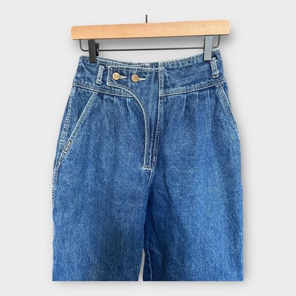 Vintage 80s BonJour High Waisted Tapered Mom Jeans Asymmetrical Waist size 8 - Picture 8 of 10